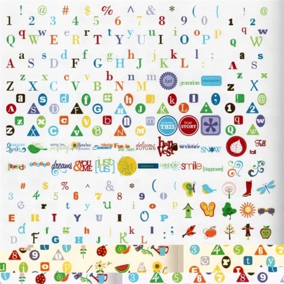 Cricut Creative Memories Cheerful seasons - shapes - Picture 4 of 16